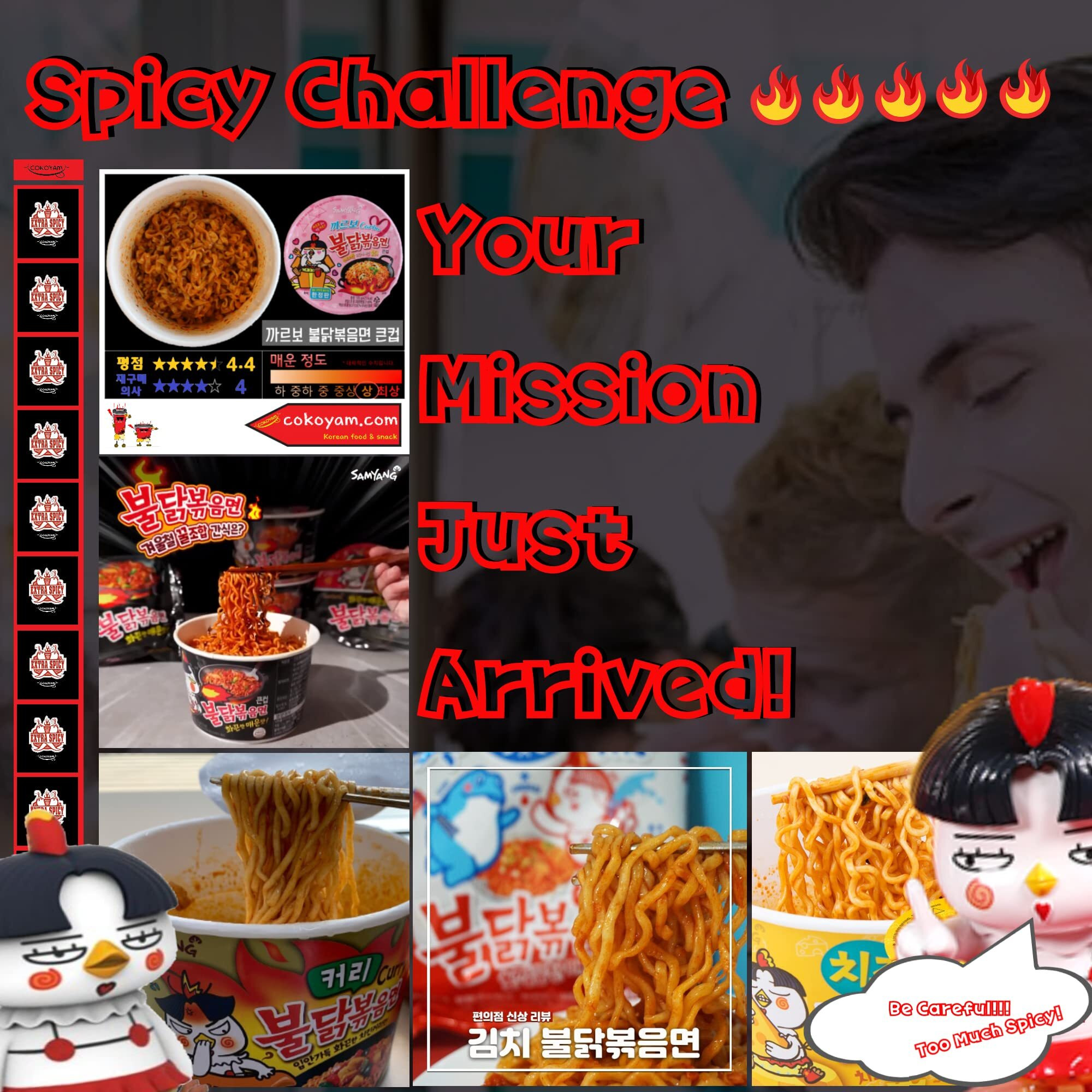 [Samyang] Carbo Spicy Chicken Fried Cup Noodles 105G    3Ea / Korean Food / Korean Ramen (Overseas Direct Shipment)