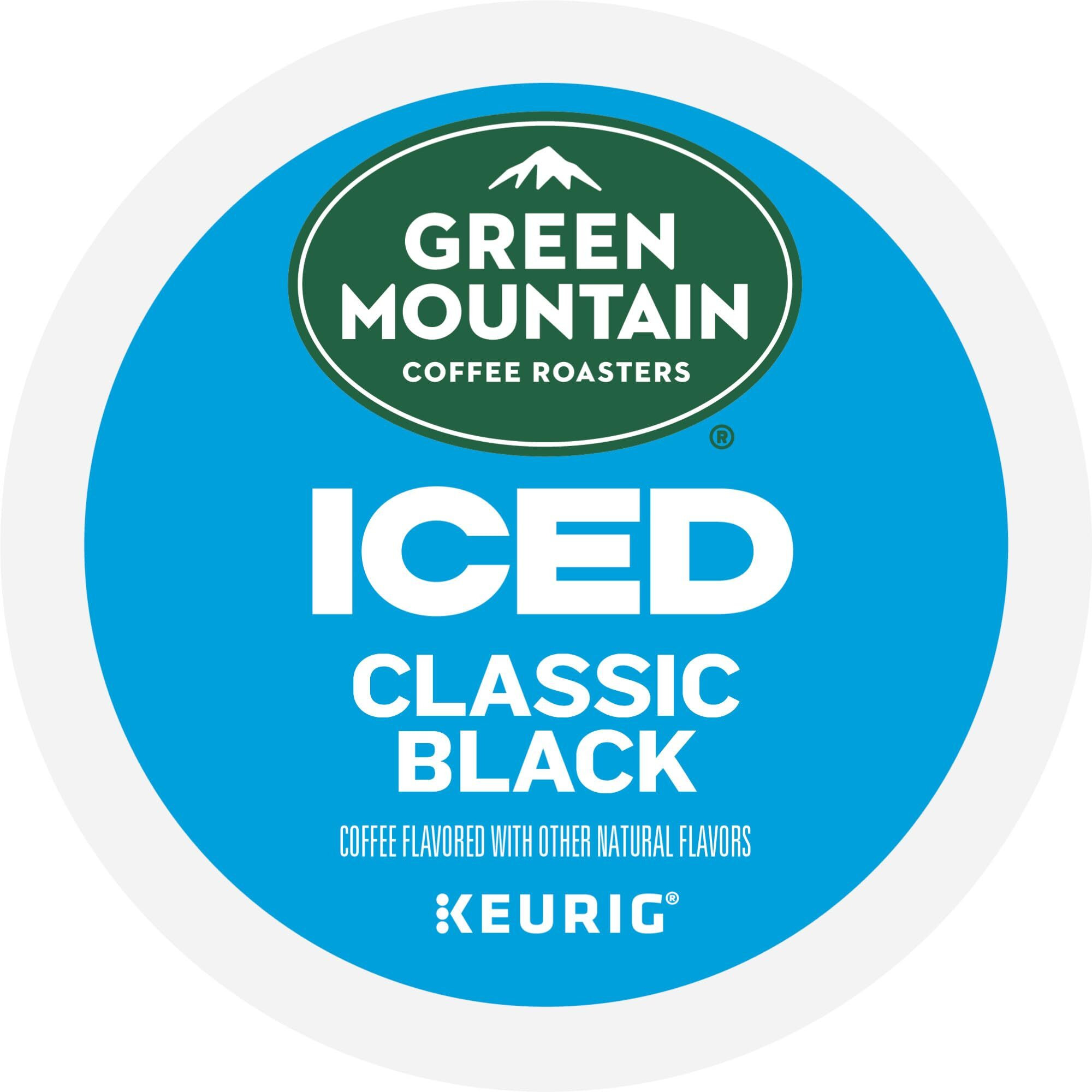 Green Mountain Coffee Roasters Iced Classic Black, Single Serve Keurig K-Cup Pods, Medium Roast Iced Coffee, 72 Count