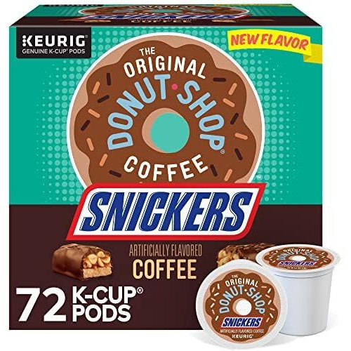 The Original Donut Shop Snickers Coffee, Keurig Single Serve K-Cup Pods, Flavored Coffee, 96 Count (4 Packs Of 24)