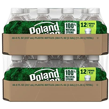 Poland Spring Water Bottles 24 Pack - Bottled Water, Small Water Bottles, Mini Water Bottle, Poland Spring 8 Oz Bottled Water 24 Pack, 8 Oz Water Bottles Drinking Water - Spring Water Bottles 24 Pack