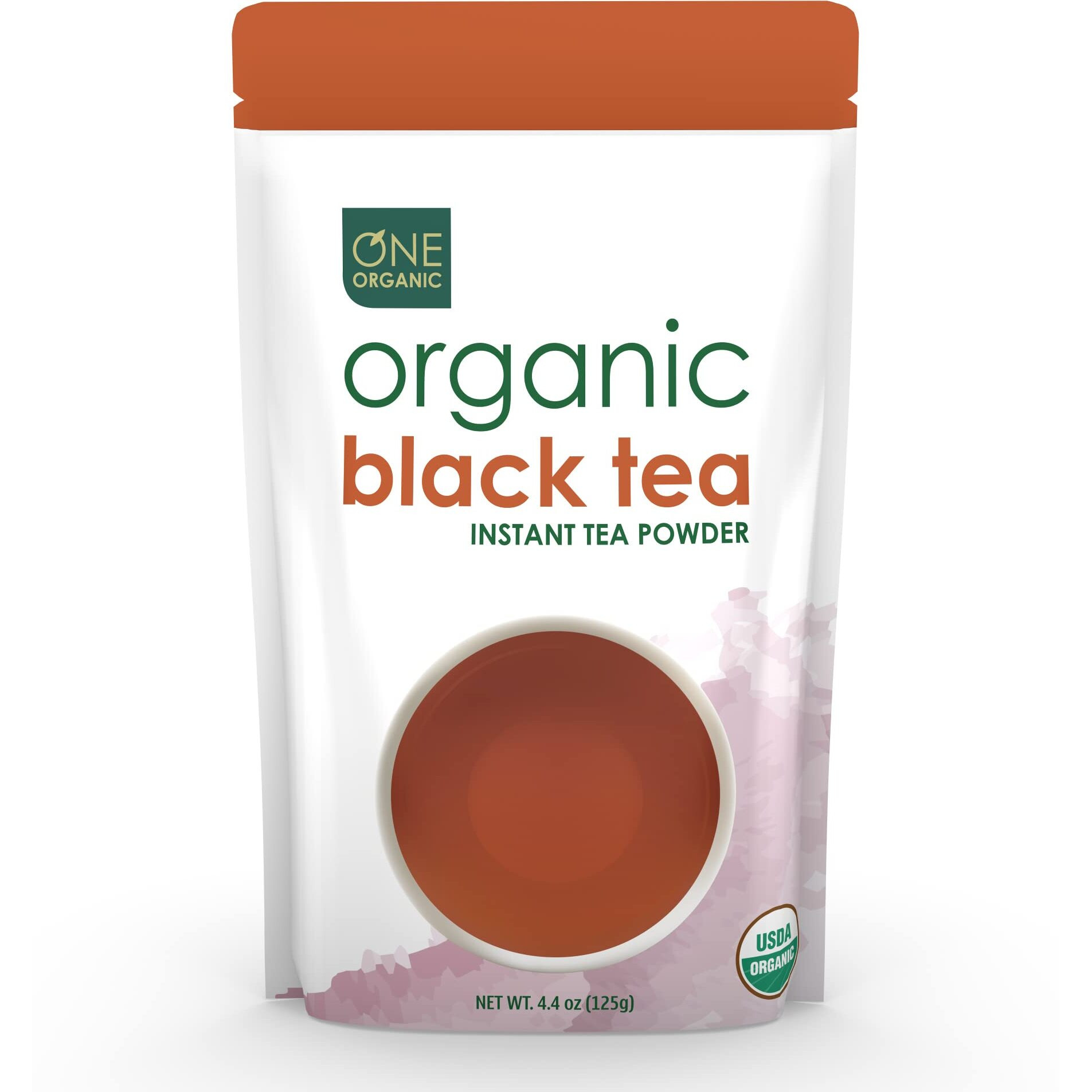 One Organic Instant Black Tea Powder - 4.4 Oz. - 125 Servings - Usda Certified Organic - 100% Pure - Hot Or Iced - Unsweetened - No Fillers Or Preservatives (Winter Special Sale)