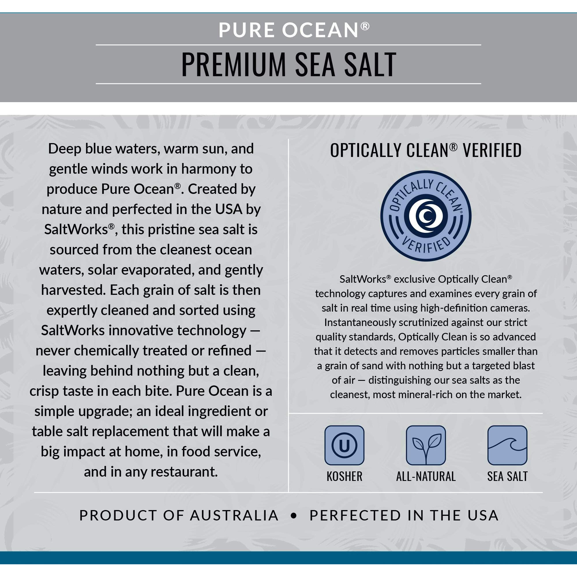 Saltworks Pure Ocean Sea Salt, Coarse Grain, 5 Pound Bag