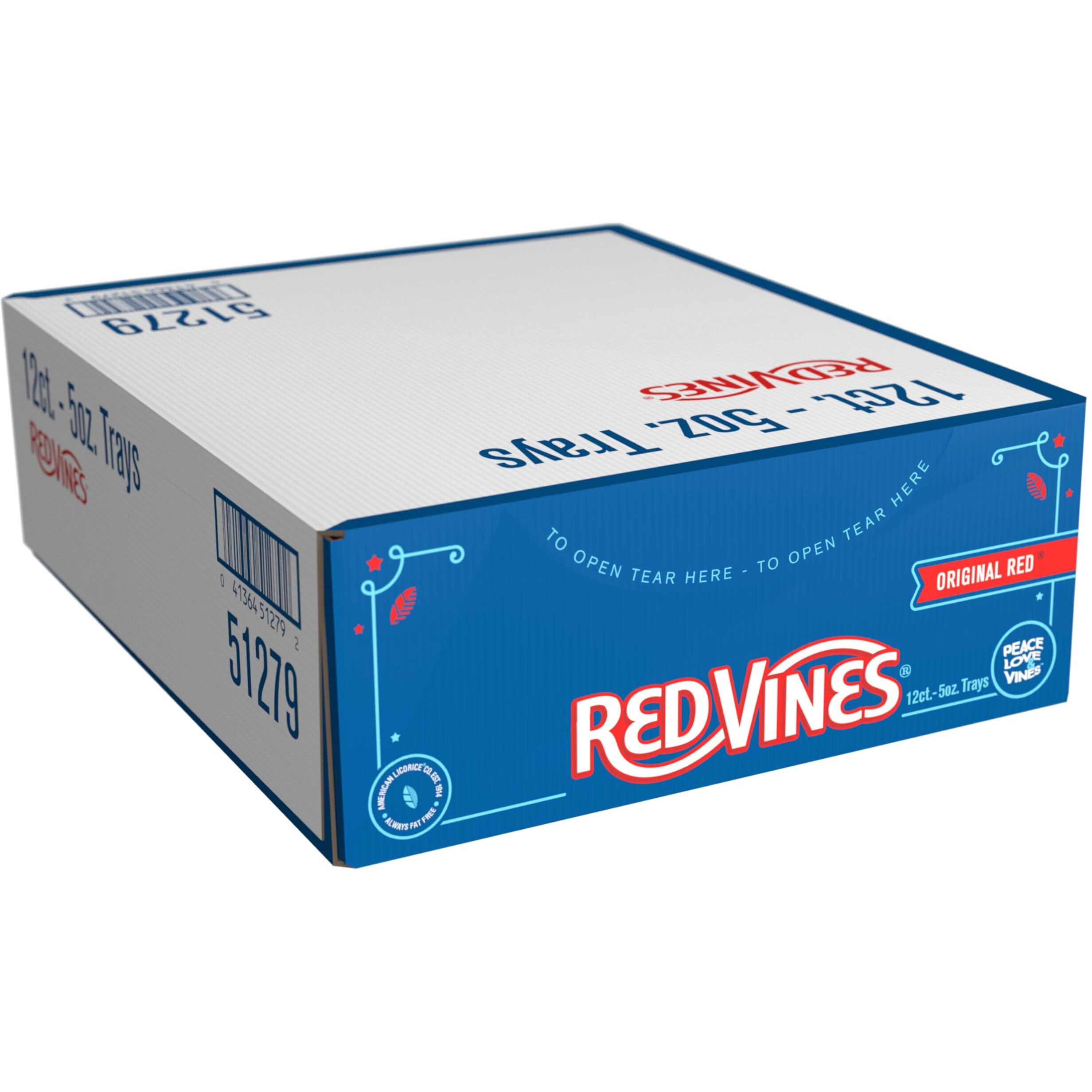 Red Vines Original Red Licorice Twists, 5Oz Tray (12 Pack)