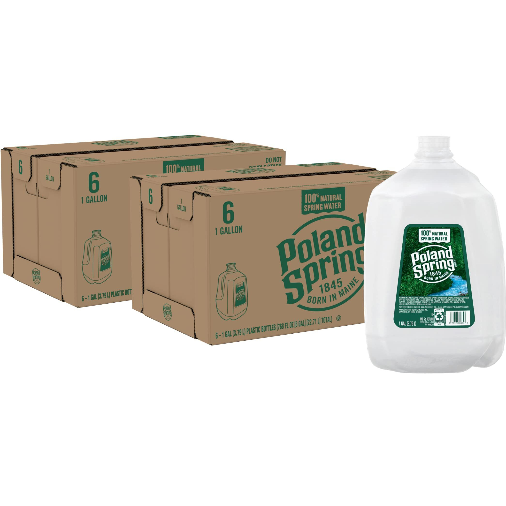 Poland Spring Case Bundles (1 Gallon Case Of 6 - 2 Cases)