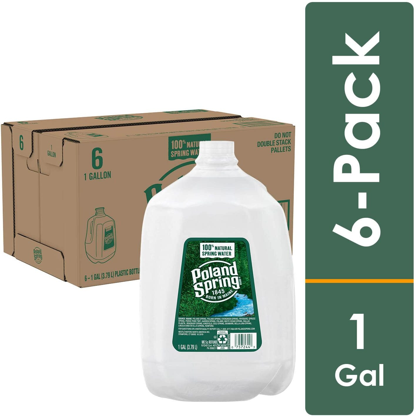 Poland Spring Case Bundles (1 Gallon Case Of 6 - 2 Cases)