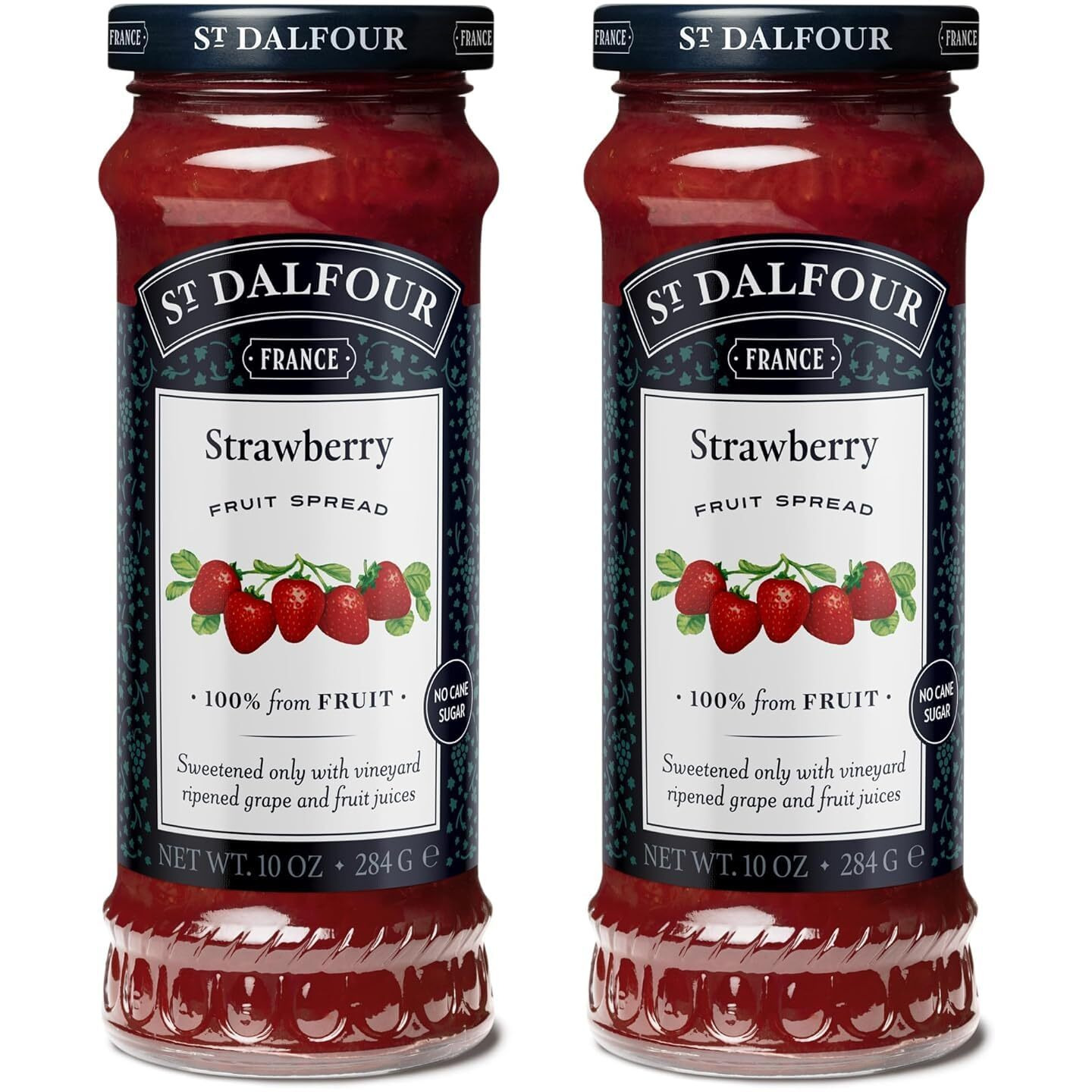 St. Dalfour Strawberry Fruit Spread - 10Oz - 100% From Fruit, No Artificial Ingredients, Non-Gmo, No Cane Sugars, All Natural - Pack Of 2