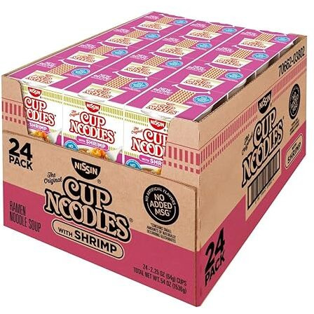 Product Of Nissin Cup Noodles With Shrimp, 24 Pk./2.25 Oz.