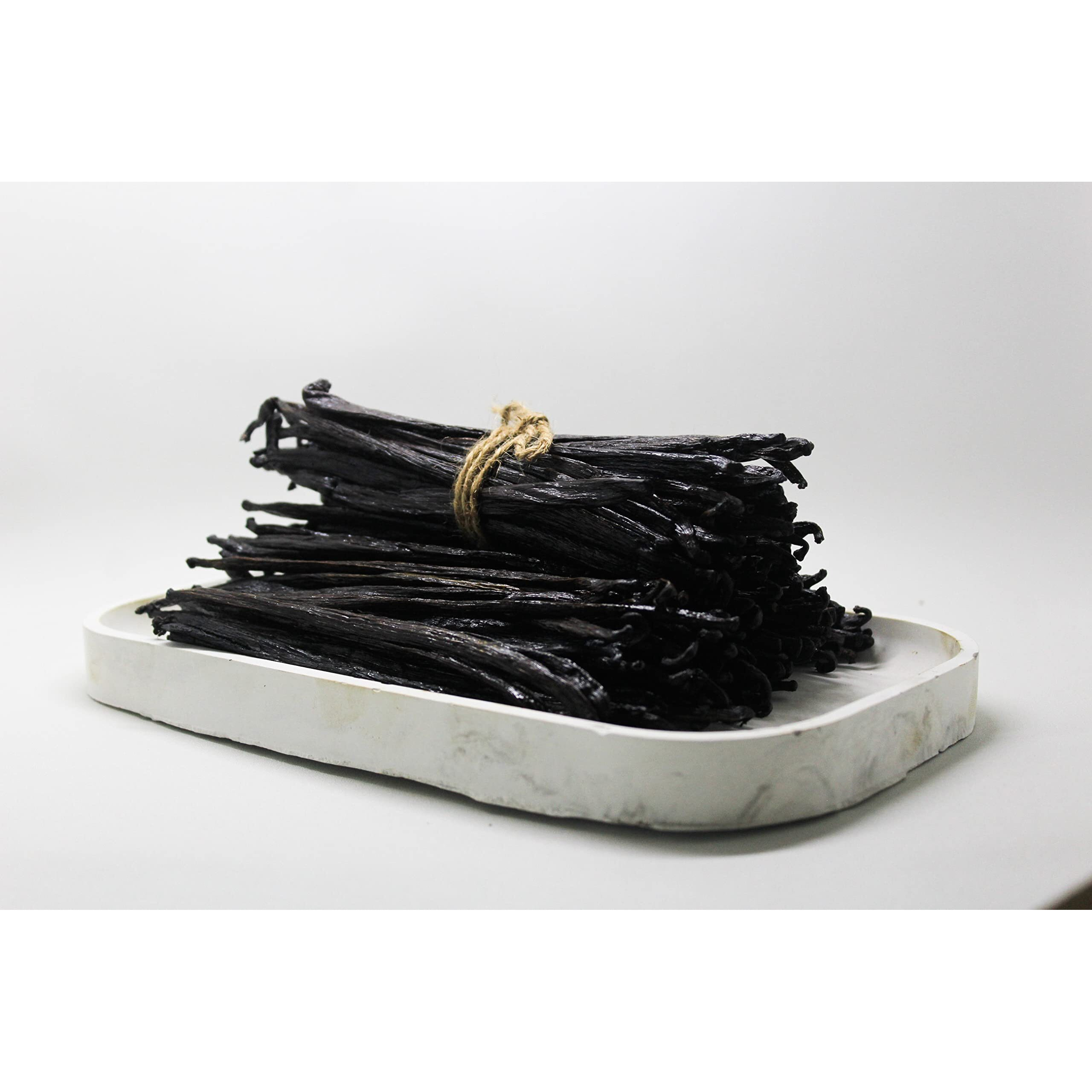 50 Vanilla Beans Bulk For Making Vanilla Extract, Whole Vanilla Beans Extract Grade 4-5 Inches, Perfect Homemade Extract, Baking And Cooking (50 Beans, 50)