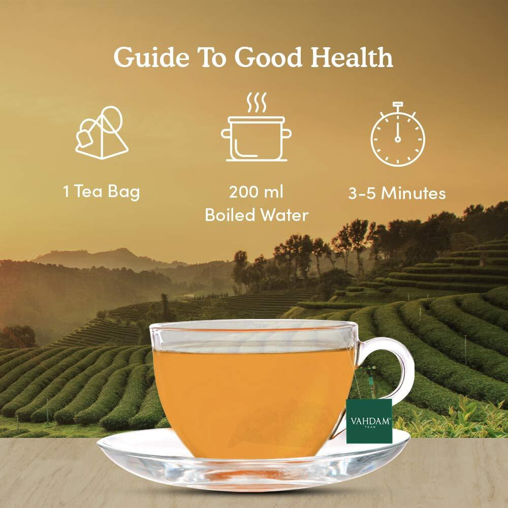 Vahdam, Himalayan Oolong Tea Bags (30 Count) - 100% Natural Tea, Oolong Tea Loose Leaf Pyramid Tea Bags, Brew Hot, Iced Or Kombucha Tea