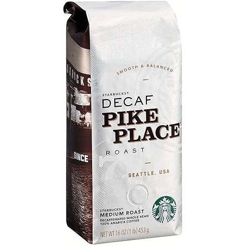 Starbucks Decaf Whole Bean Coffee, Pike Place , 16 Oz