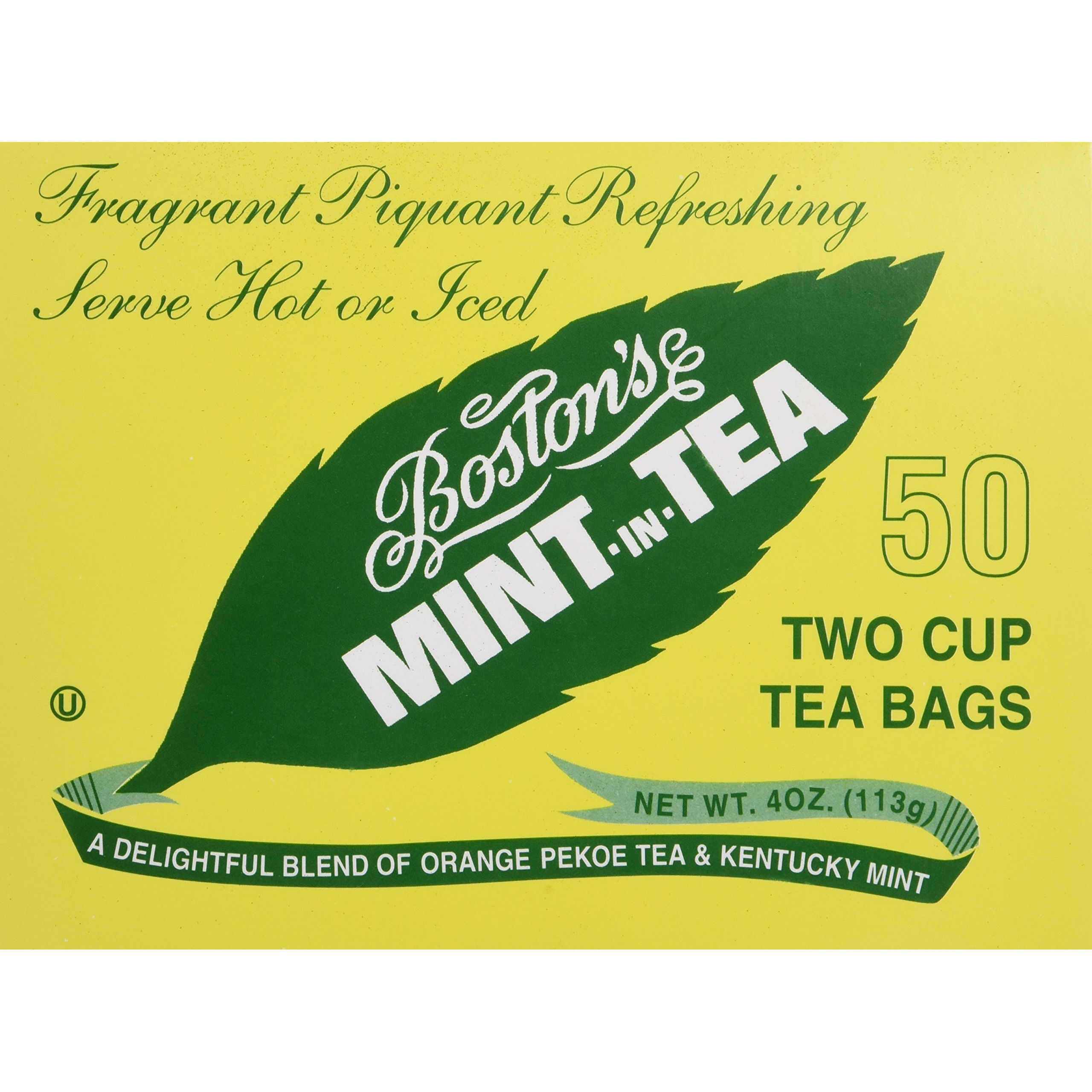 Boston's Mint-In-Tea Two Cup Tea Bags - 50 Ct