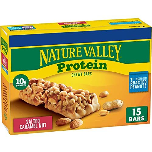 Nature Valley Protein Granola Bars, Salted Caramel Nut, Snack Bars, 15 Ct