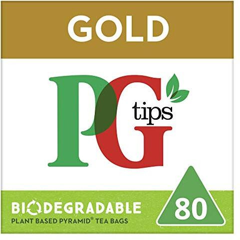 Pg Tips Gold 80S Pyramid Teabags 232 G (Pack Of 6, Total 480 Teabags)