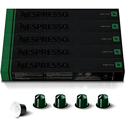 Nespresso Capsules Original Line, Capriccio, Medium Roast Espresso Coffee, 50 Count Coffee Pods