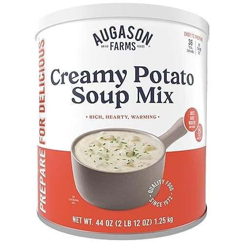 Augason Farms Creamy Potato Soup Mix Can, Emergency Food Supply, Everyday Meals, 36 Servings