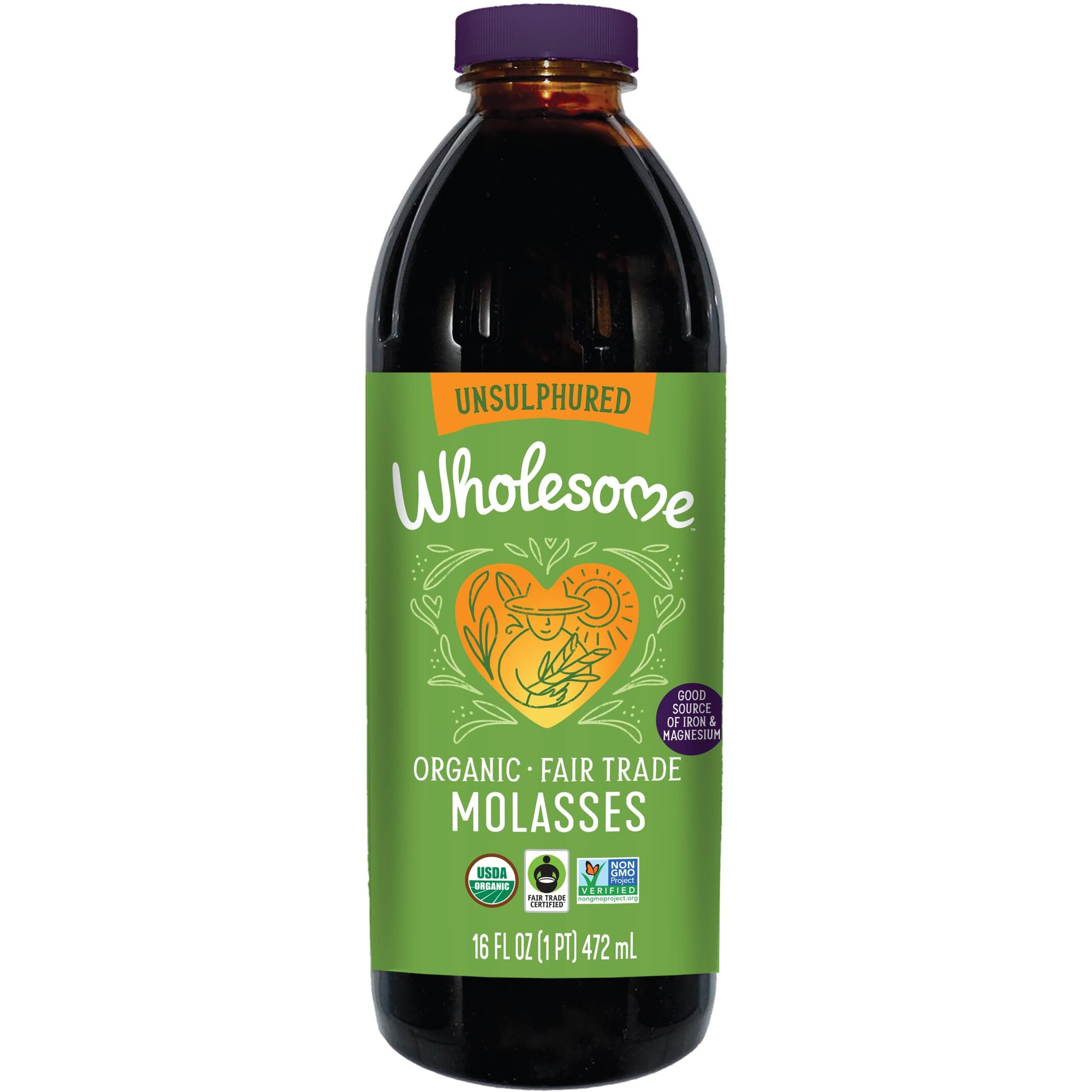 Wholesome Sweeteners, Blackstrap Molasses, 16 Oz