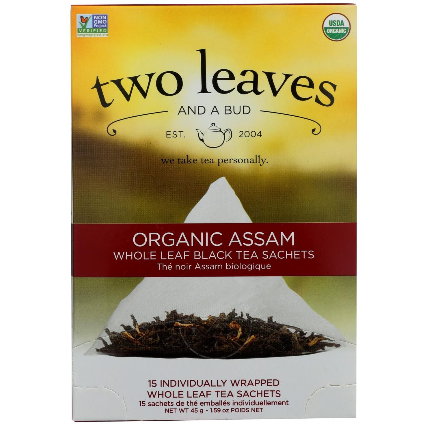 Two Leaves And A Bud Black Tea - Organic Assam - Case Of 6 - 15 Bags(D0102H5Kqdj)