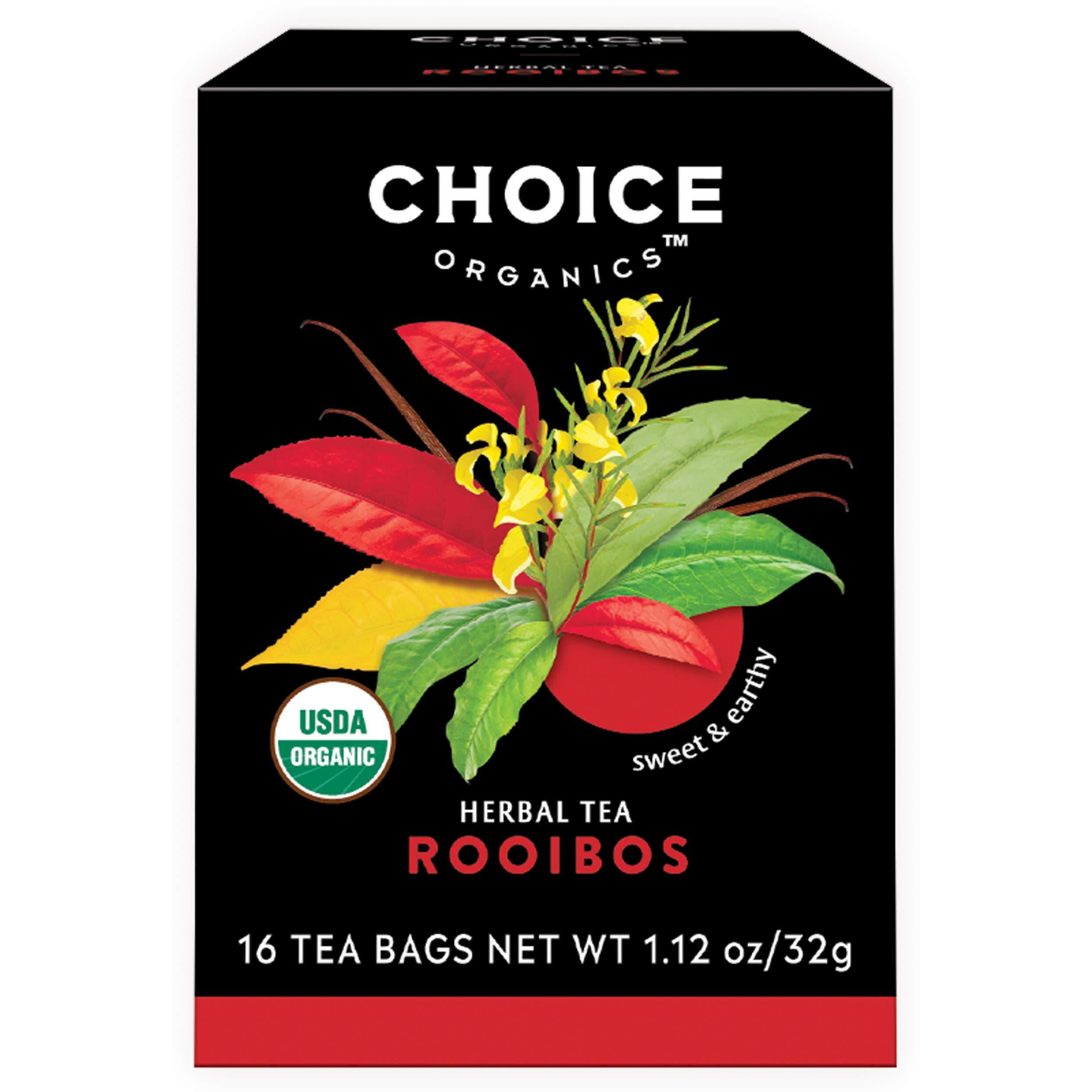 Choice Organic Teas Rooibos Red Bush Tea - 16 Tea Bags - Case Of 6(D0102H5Kq7T)
