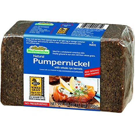 Mestemacher Bread, Pumpernickel, 17.6 Oz, Pack Of 12