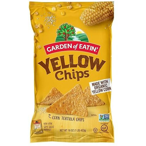 Garden Of Eatin' Corn Tortilla Chips, Yellow Chips, 1 Lb Bag (Pack Of 12)