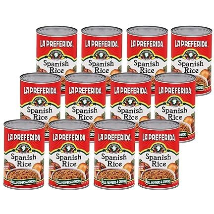 La Preferida Canned Spanish Rice - Quick & Easy, Robust Sauce Of Tomatoes, Bell Pepper And Onion. Vegan, Natural Ingredients, 15 Oz (Pack Of 12)
