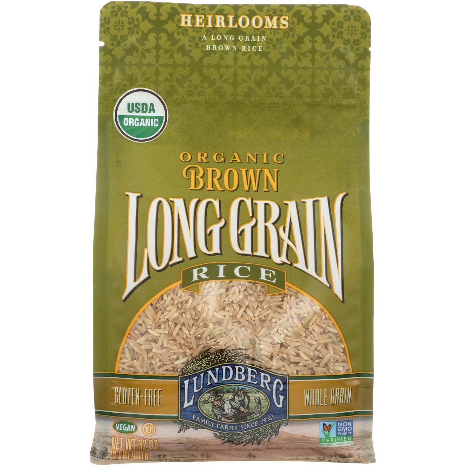 Lundberg Family Farms Organic Brown Long Grain Rice - Case Of 6 - 2 Lb(D0102H5Kdbj)