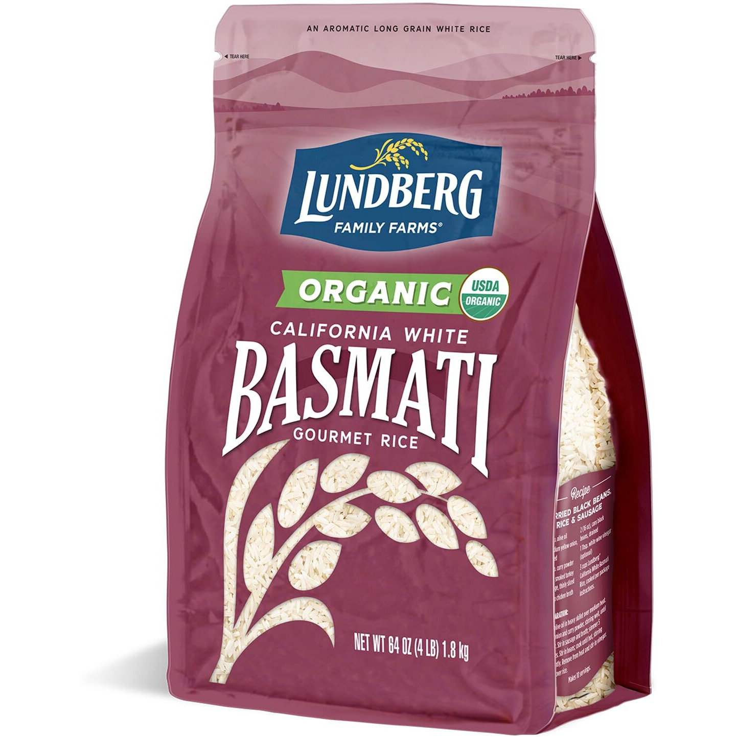 Lundberg Family Farms Organic White Basmati Rice - Case Of 6 - 4 Lb(D0102H5Nl4T)