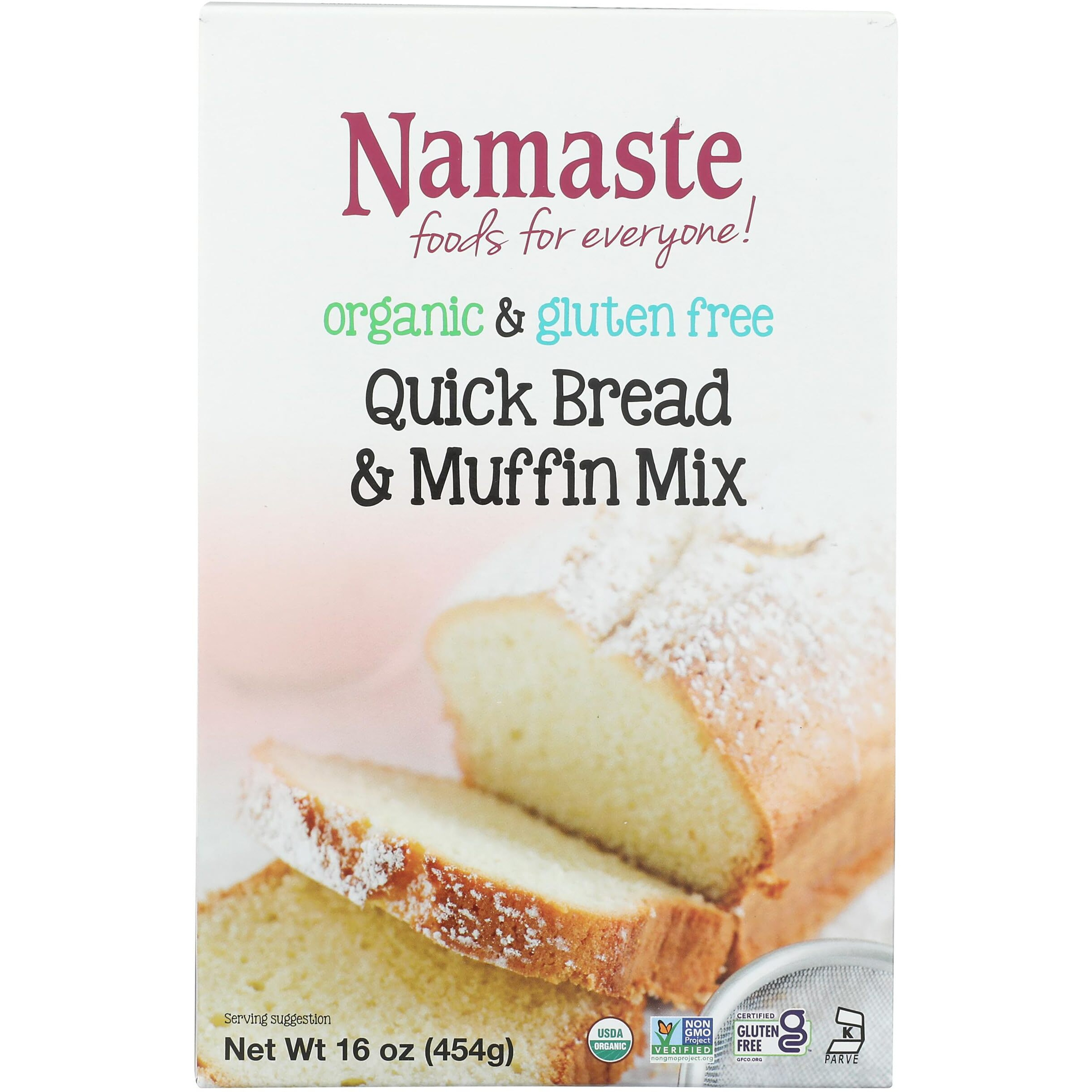 Namaste Foods Organic Gluten Free Quick Bread & Muffin Mix, 16 Ounce - Allergen Free