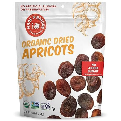 Made In Nature Organic Dried Apricots, 16 Ounce (Pack Of 1) - Vegan Snack, Non-Gmo, Unsulfured, Gluten Free, Kosher