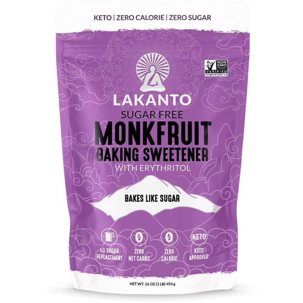 Lakanto Baking Monk Fruit Sweetener With Erythritol - Baking Sugar Substitute, Zero Calorie, Keto Diet Friendly, Zero Net Carbs, Extract, Sugar Replacement (Baking - 1 Lb)