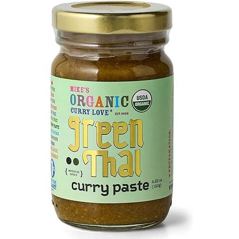 Organic Green Thai Curry Paste Made In Thailand, Authentic & Premium | 1 X 4.23 Ounce Jar