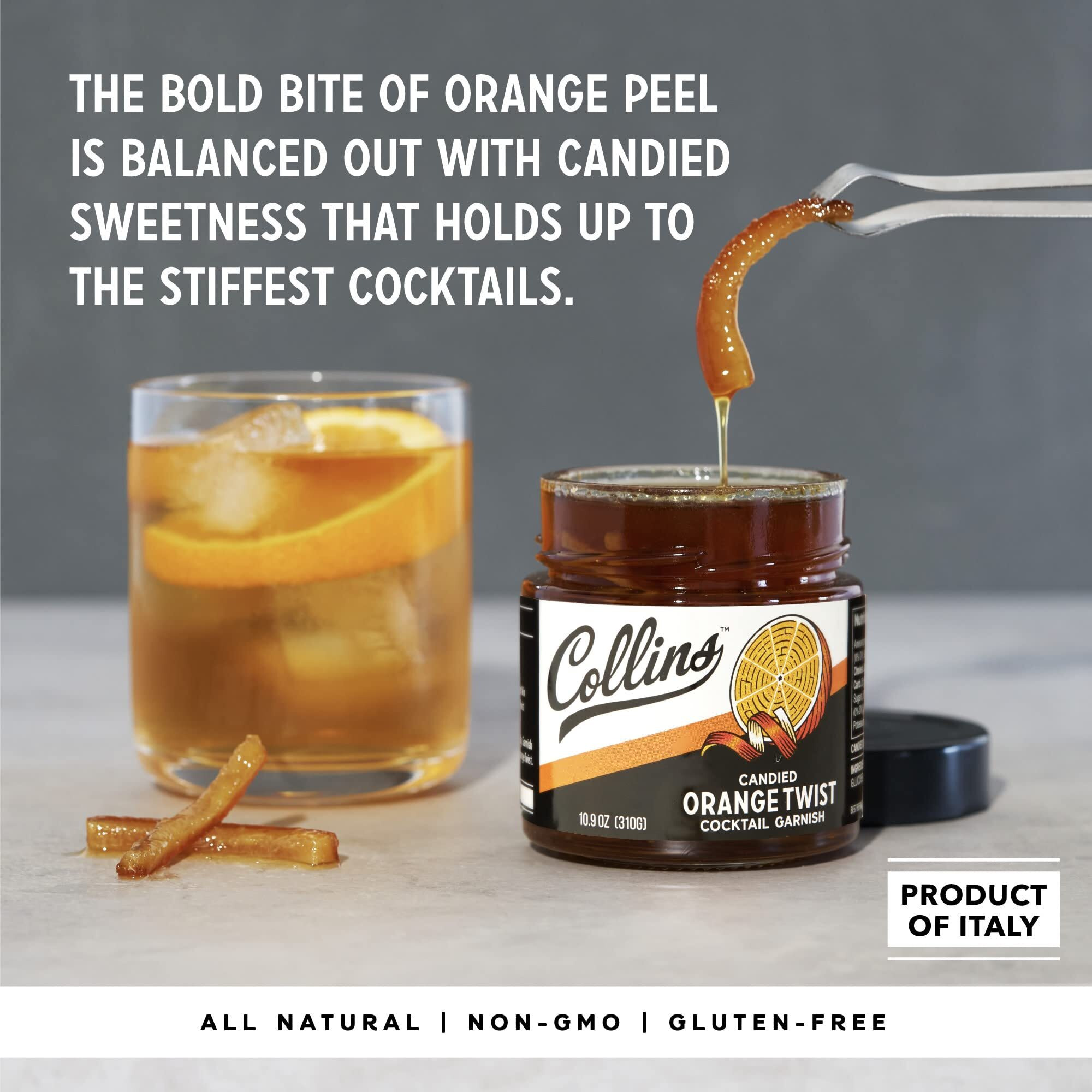Collins Orange Twist In Syrup 10 Oz, (Pack Of 1)