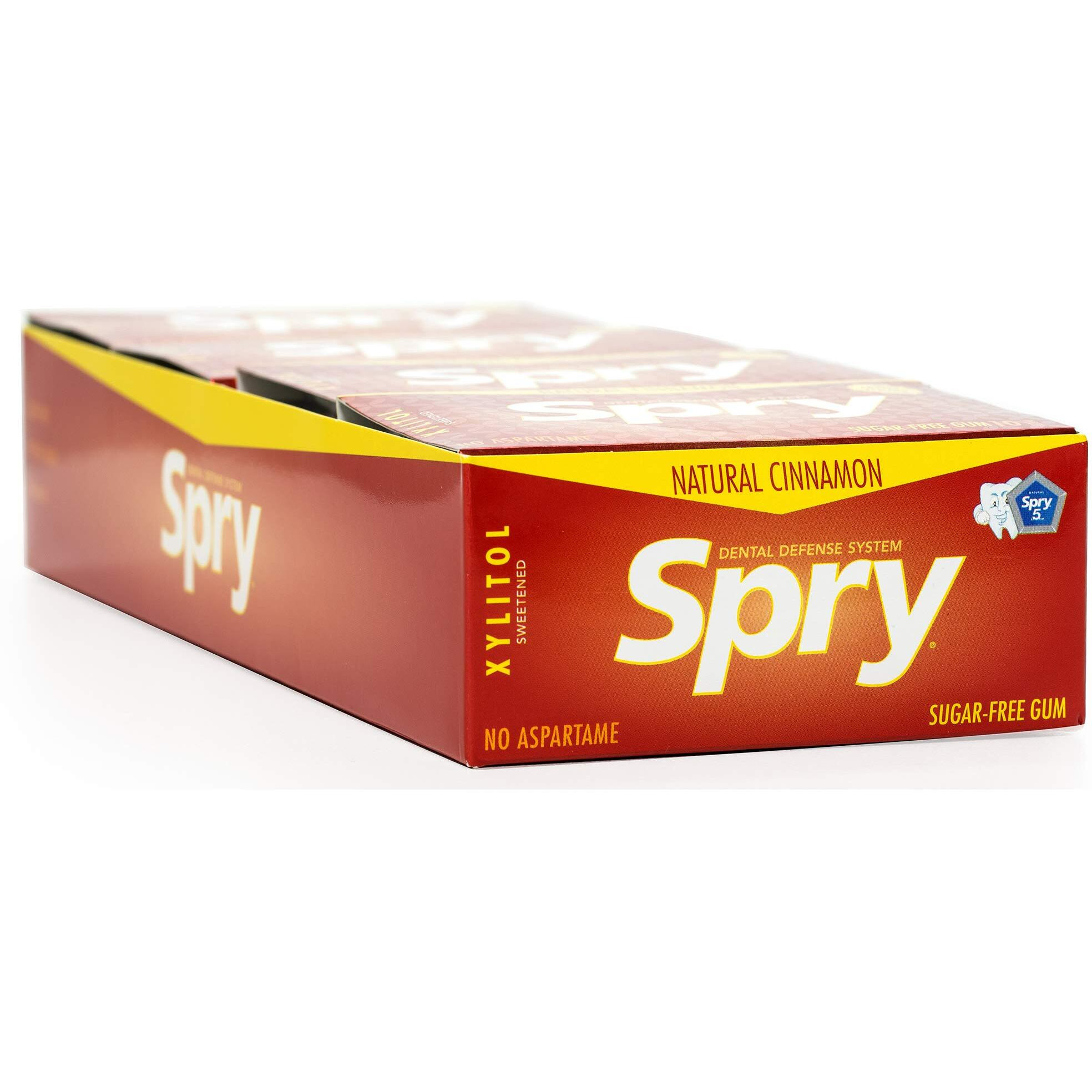 Spry Fresh Natural Xylitol Chewing Gum Dental Defense System Aspartame-Free Sugar Free Gum (Cinnamon, 10 Count Blister Cards - Pack Of 20)