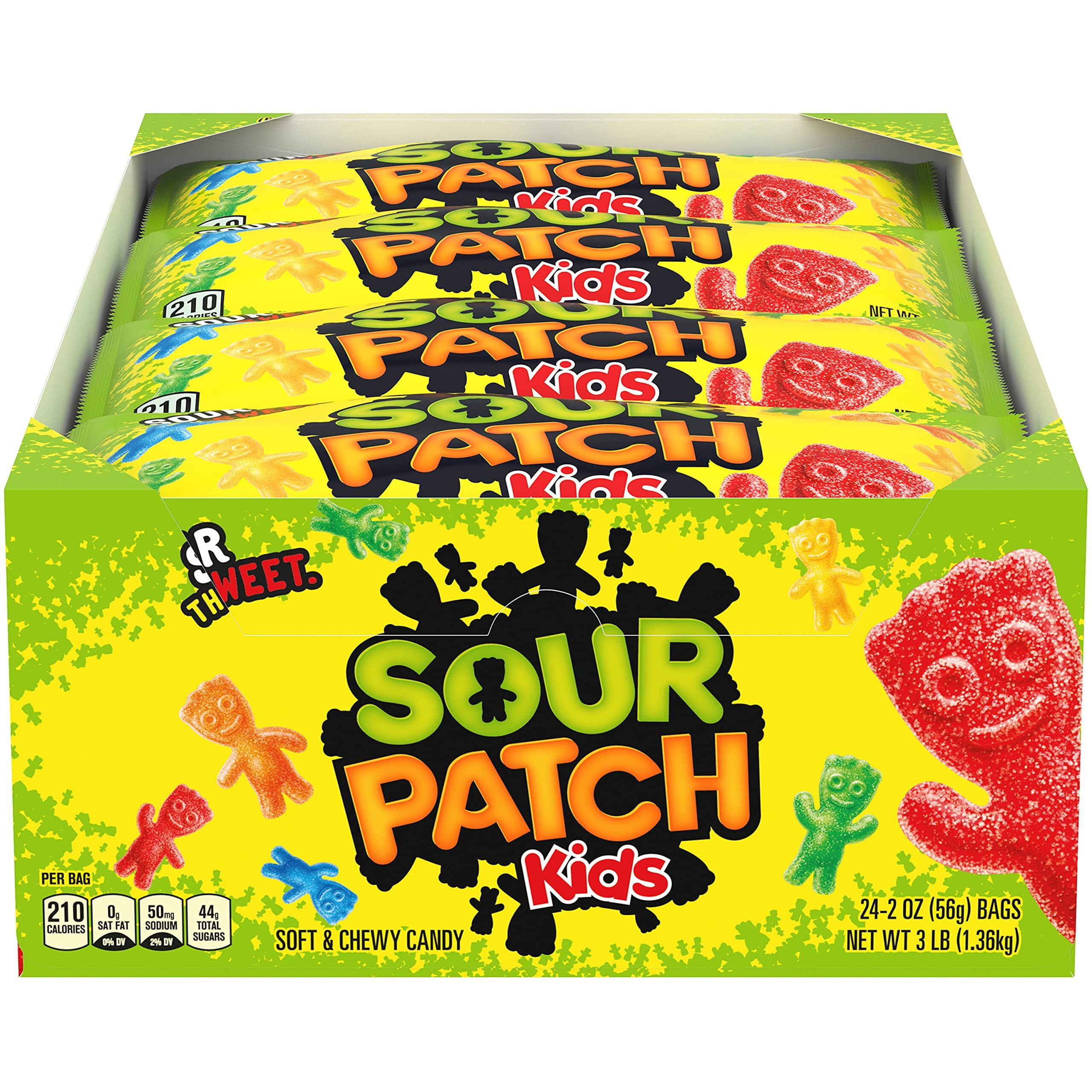 Sour Patch Kids Soft & Chewy Candy, 24 - 2 Oz Bags