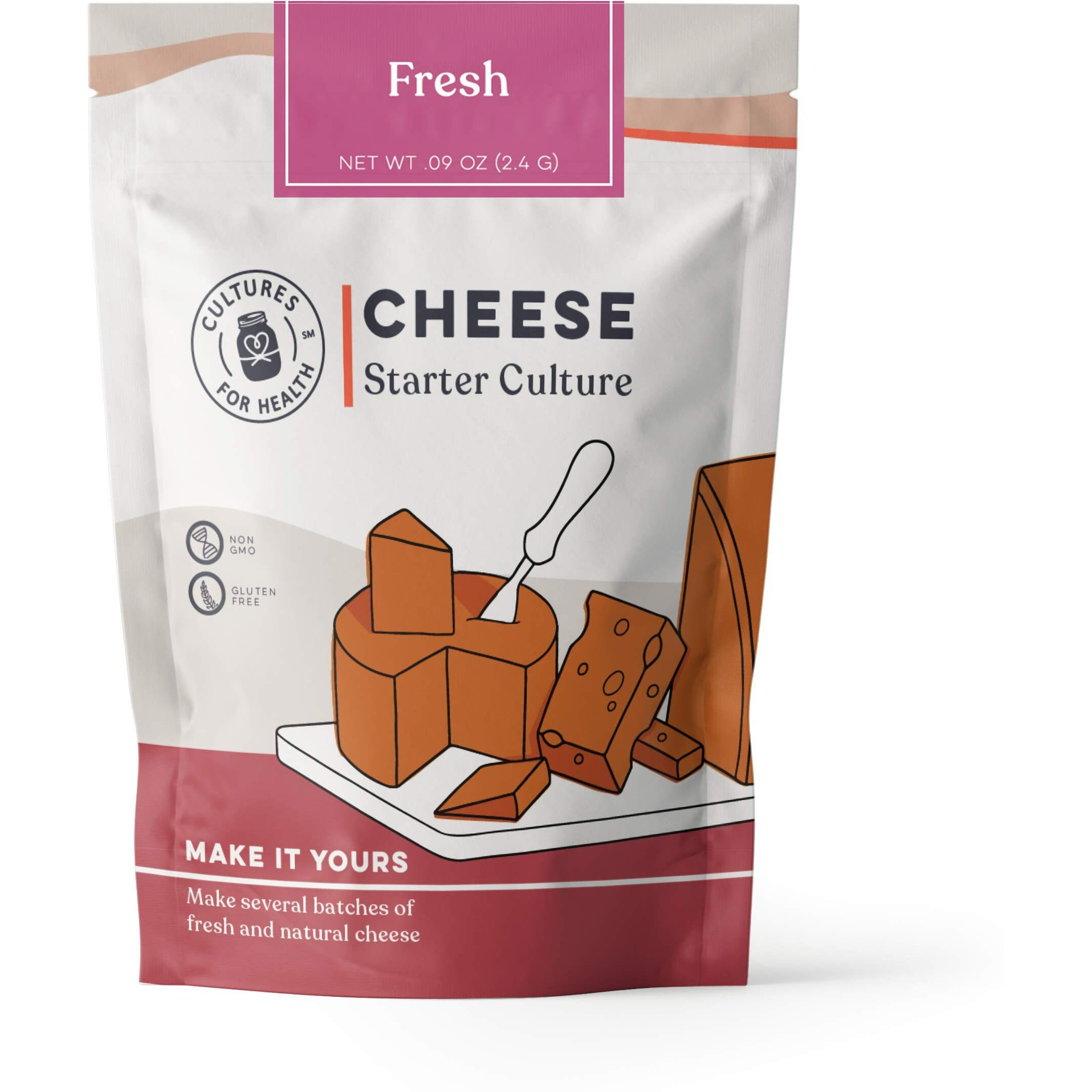 Cultures For Health Fresh Cheese Starter  4 Packets Direct-Set Mesophilic Culture + 2 Rennet Tablets For Cheese Making  Diy Soft Cheese, Like Blue Cheese, Cream Cheese, Chevre, Cottage Cheese & More