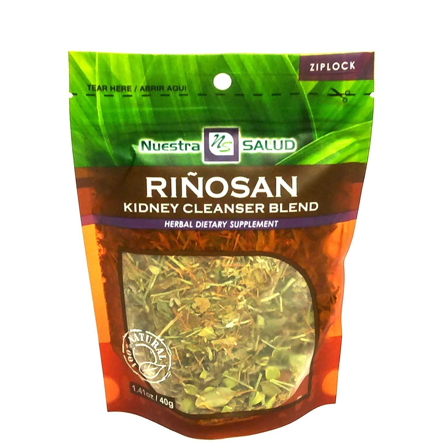Kidney Cleanse Tea - Natures Stone Breaker - Herbal Tea - Rinosan Te - Blend From Peru - For The Maintenance Of Good Health - Zip-Lock (40G) 1.41Oz - 100% Natural - Herbal Infusion