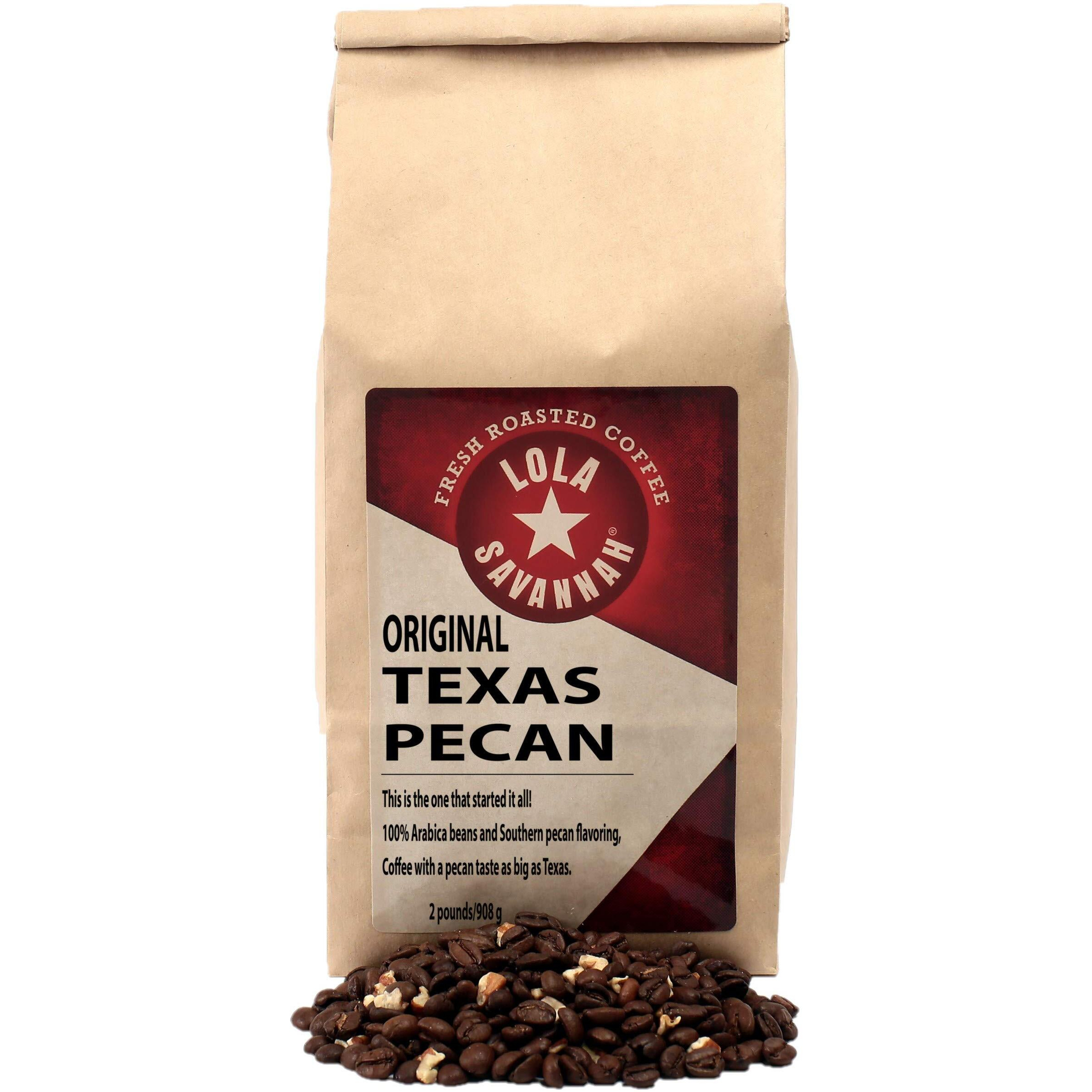Lola Savannah Texas Pecan Whole Bean Caffeinated Coffee, 2Lb