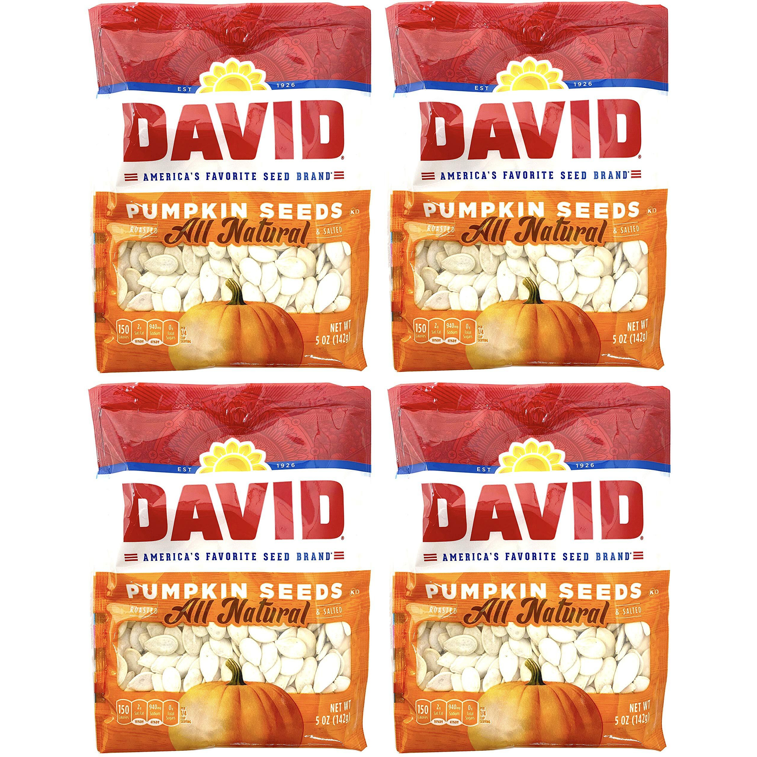 David Seeds, Pumpkin Seeds, 5-Ounce Bags (Pack Of 4)