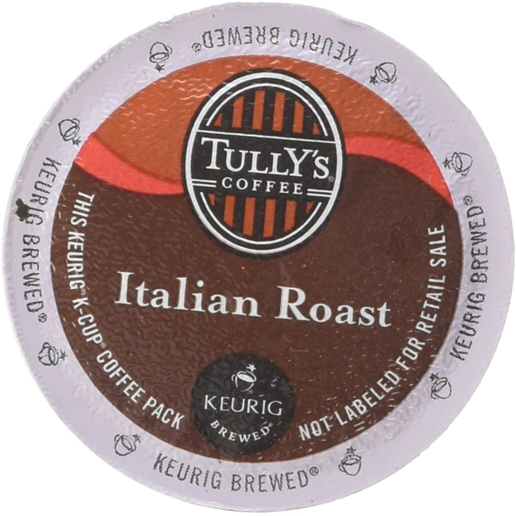Tully's Coffee, Italian Roast, Single-Serve Keurig K-Cup Pods, Dark Roast Coffee, 48 Count (2 Boxes Of 24 Pods)