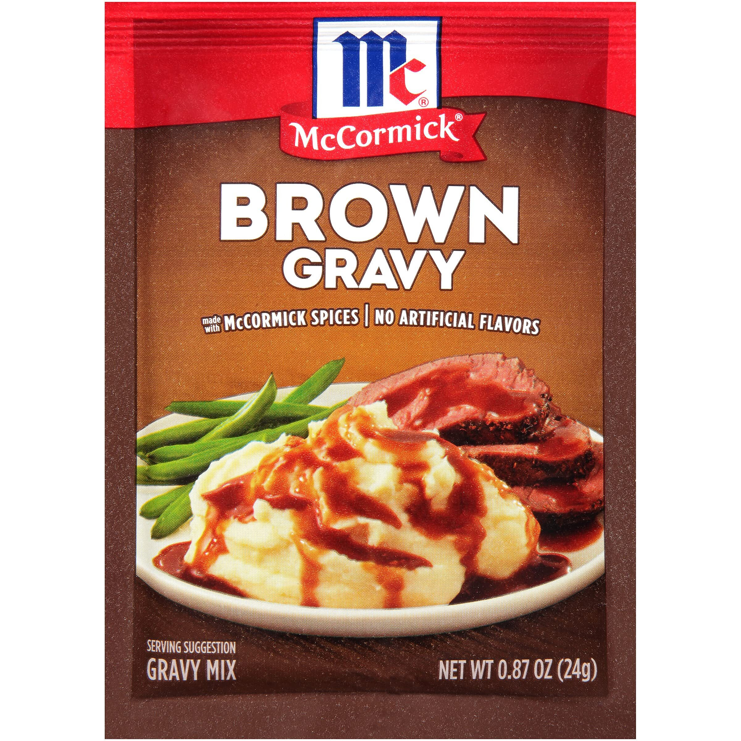 Mccormick Brown Gravy Mix, 0.87 Oz (Pack Of 24)