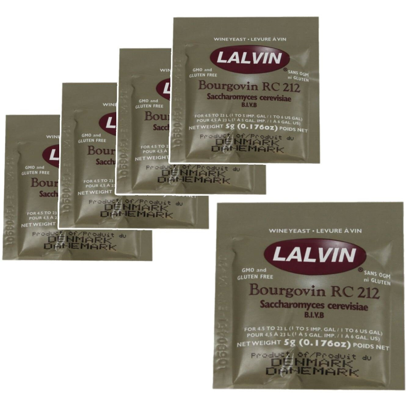 5X Lalvin Rc 212 Yeast Red Wine 5G Homebrew Wine Making 4.5L-23L Pinot Noir