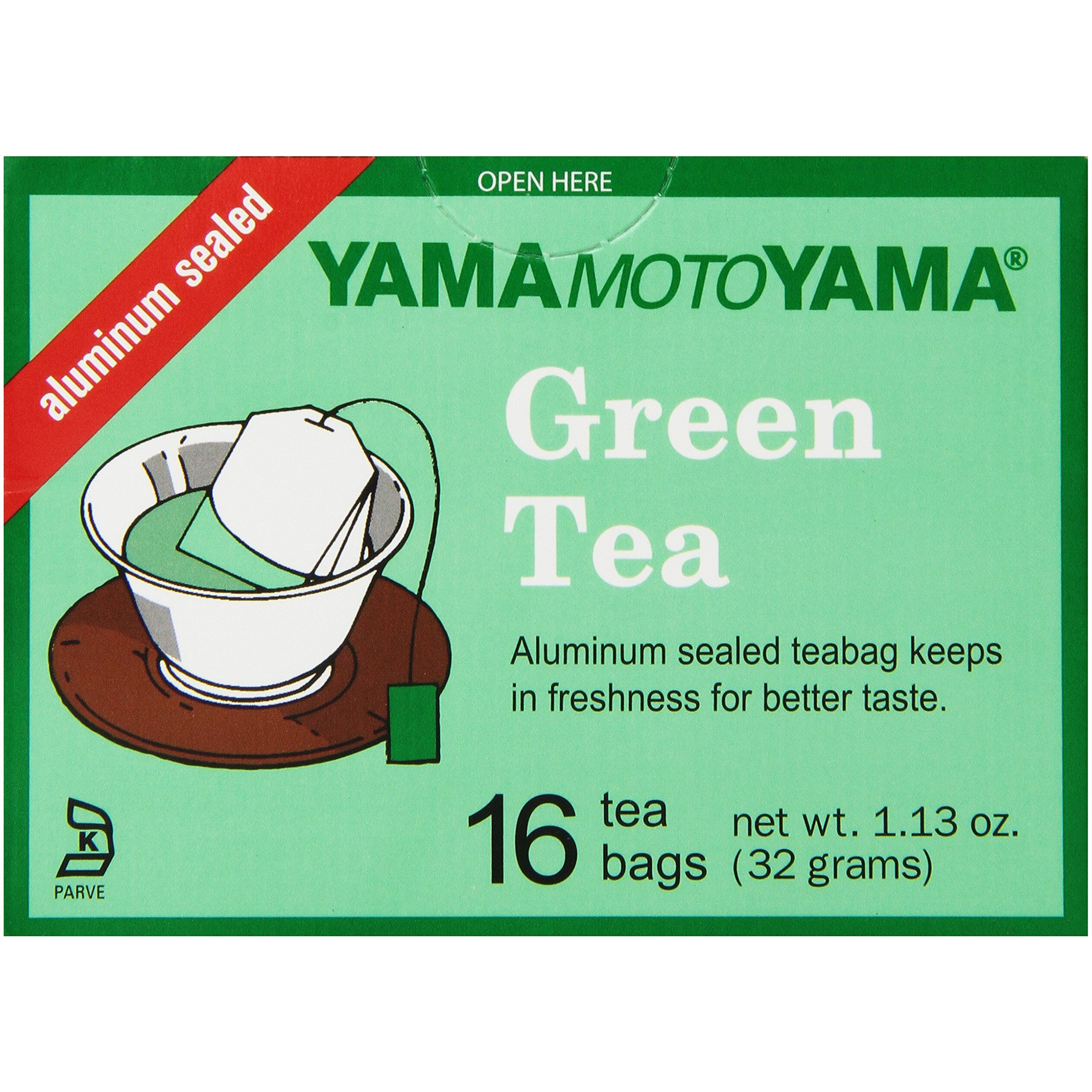 Yamamotoyama Green Tea Bags, 1.13-Ounce (Pack Of 6)