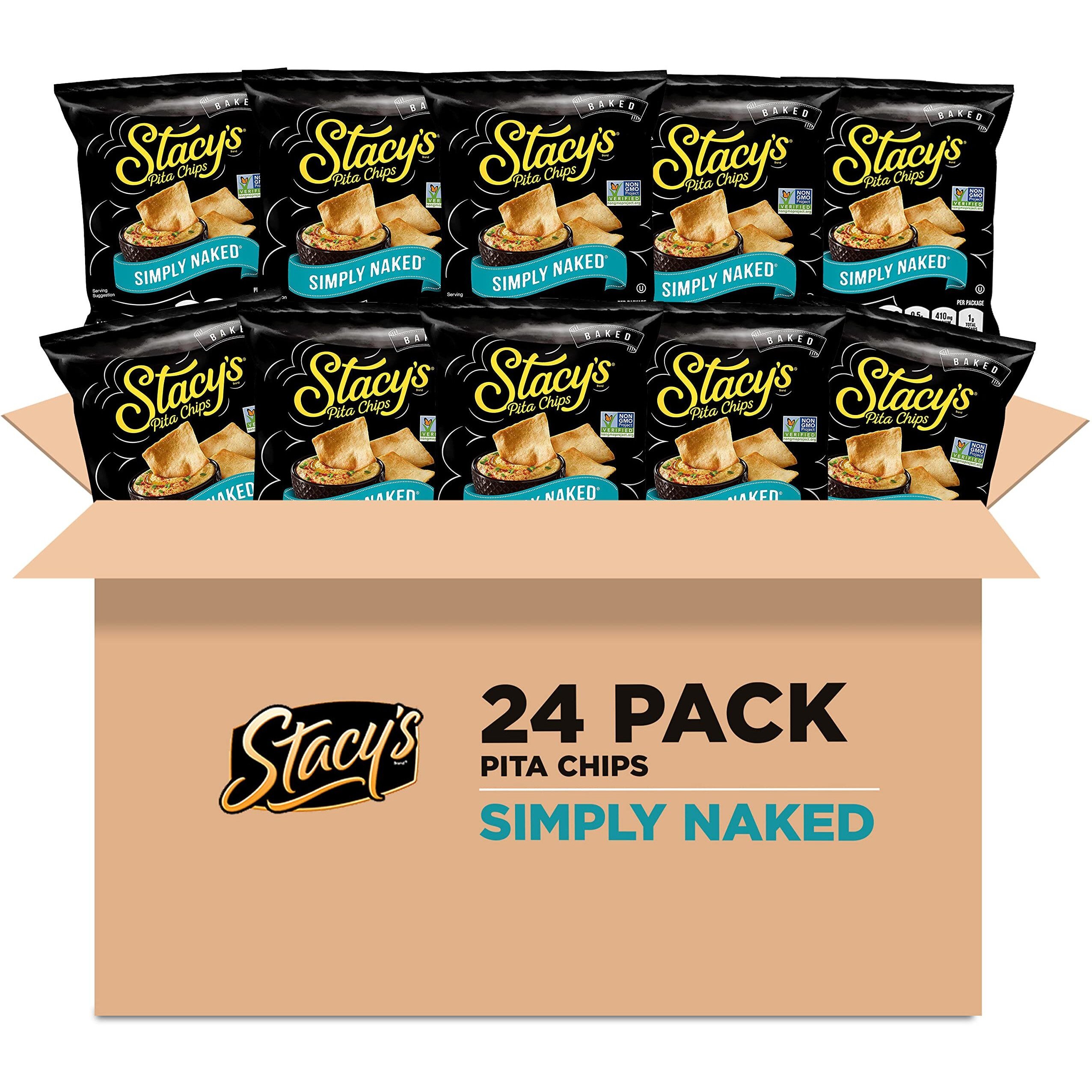 Stacy's Pita Chips, Simply Naked, 1.5 Ounce (Pack Of 24)