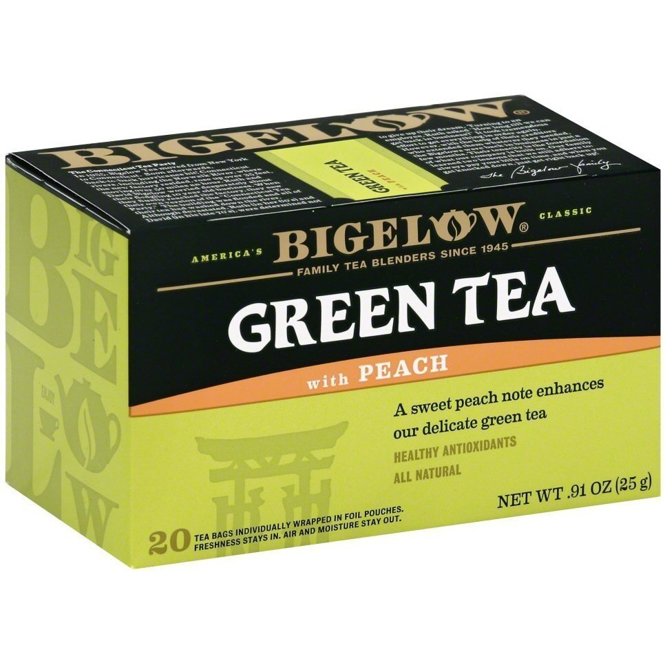 Bigelow Green Tea With Peach 20 Ea (Pack Of 2)