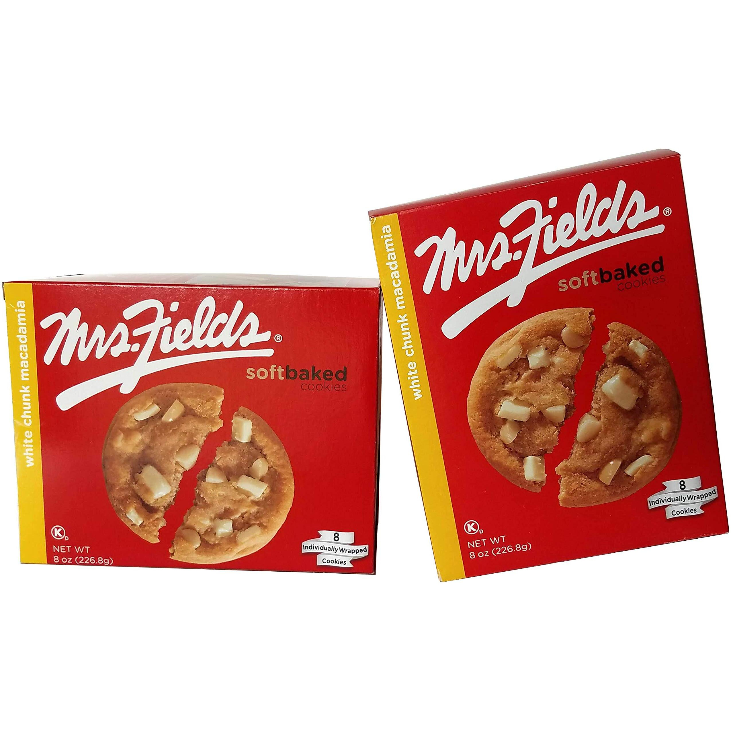 Mrs. Fields Cookies, White Chunk Macadamia, 8 -Count Cookies (Pack Of 2)