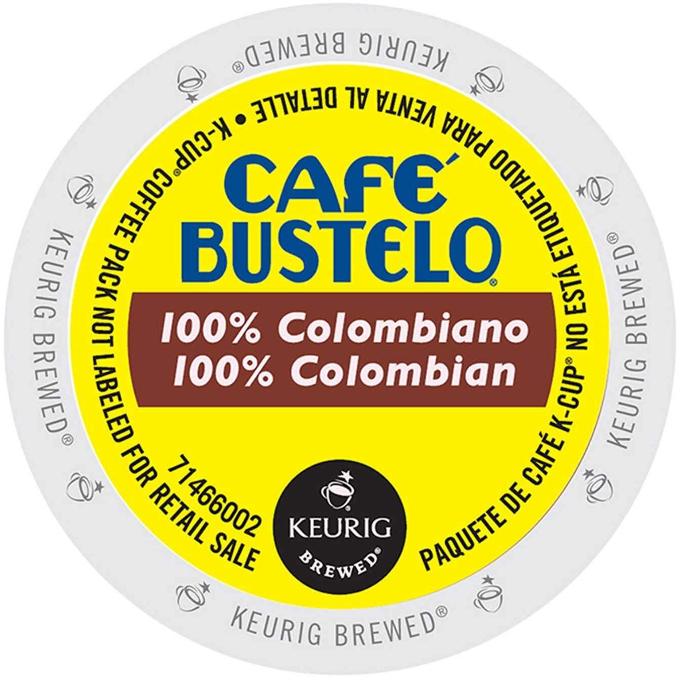 Cafe Bustelo Single-Serve Coffee K-Cup, 100% Colombian, Carton Of 24