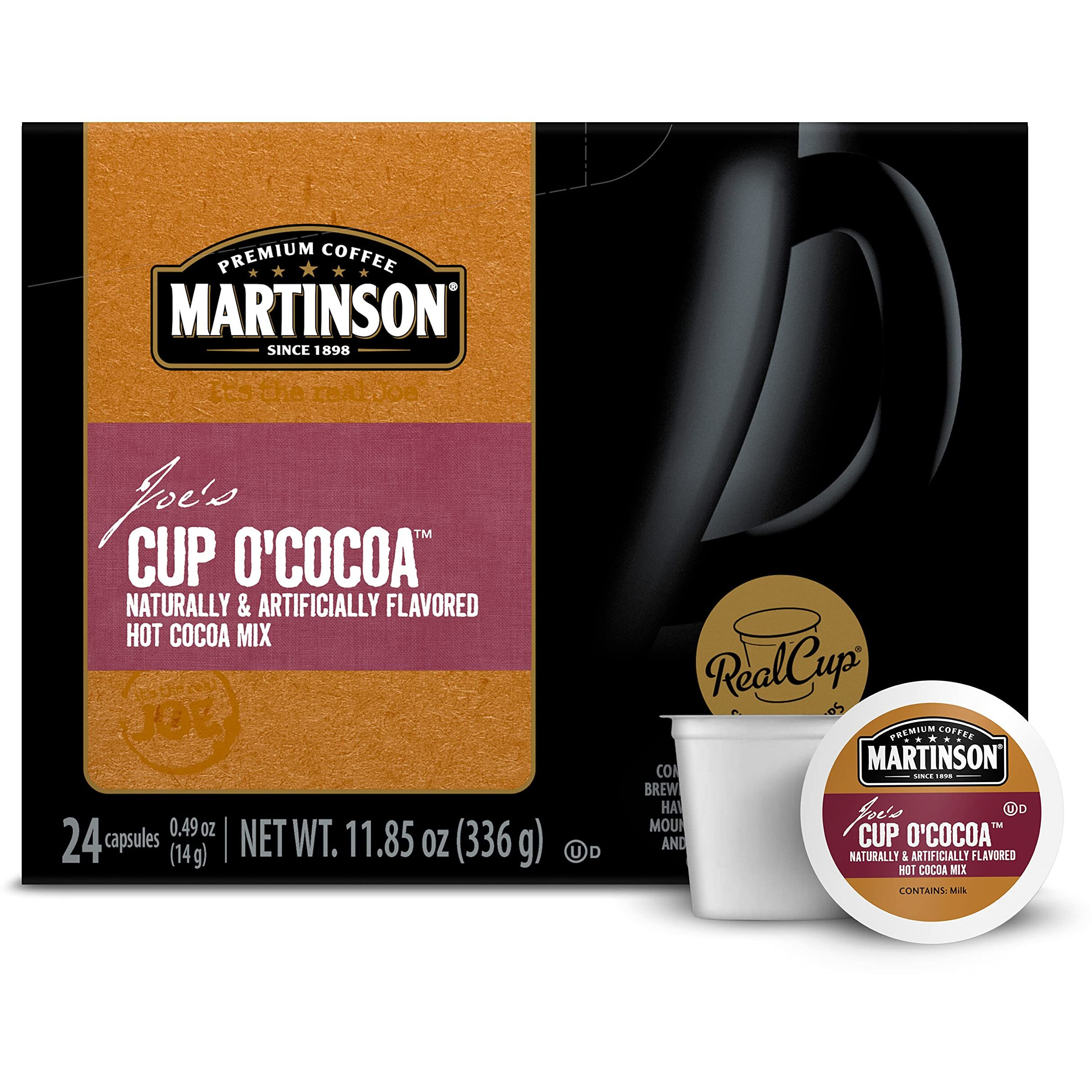 Martinson Cup O'Cocoa, Hot Cocoa Beverage, Keurig K-Cup Brewer Compatible Pods, 24 Count (Pack Of 1)
