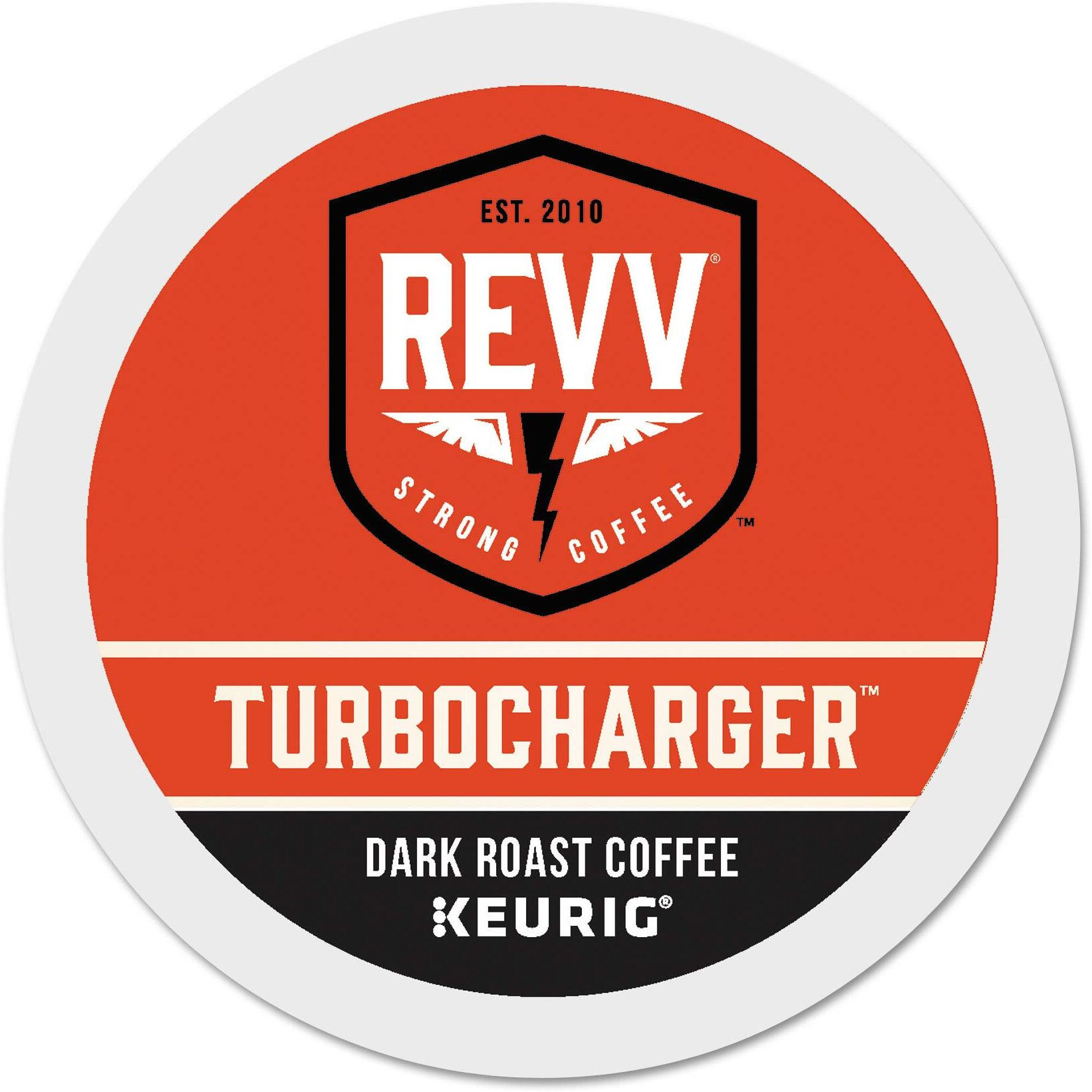 Revv Turbocharger, Single-Serve Keurig K-Cup Pods, Dark Roast Coffee, 24 Count
