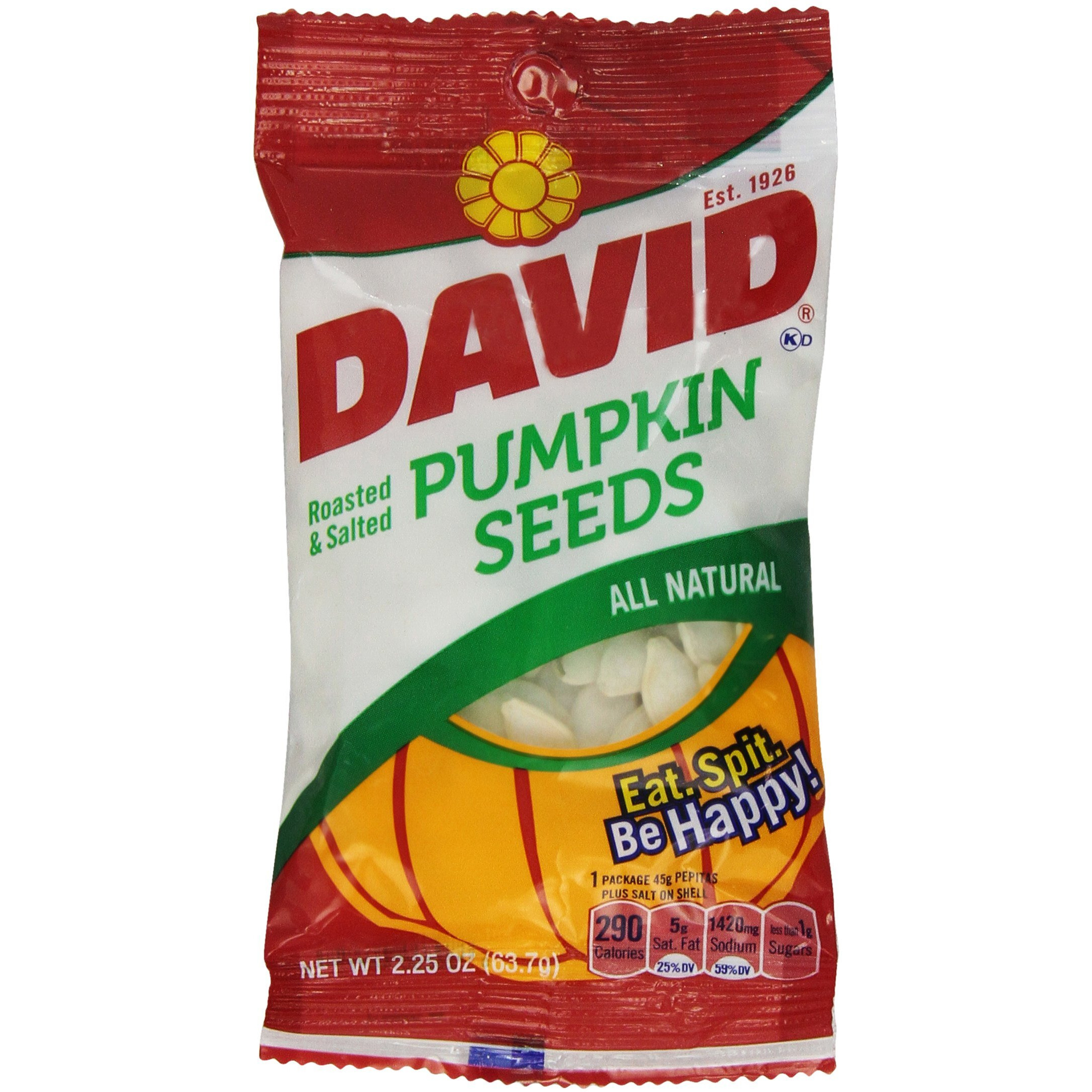 David's Pumpkin Seeds, 2.2500-Ounces (Pack Of12)