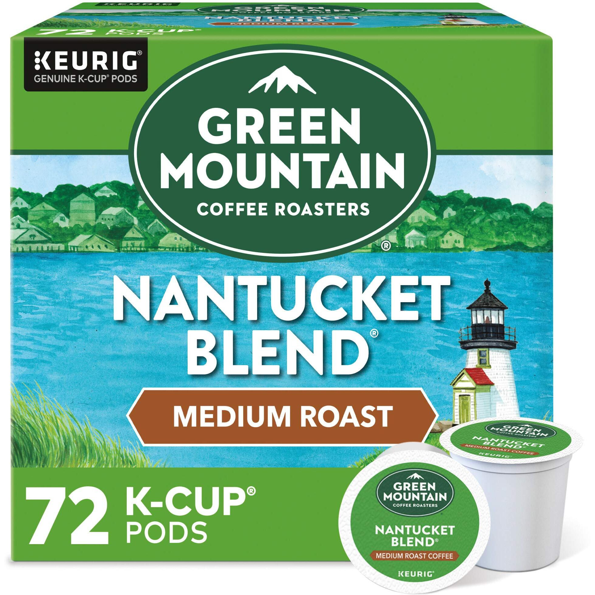 Green Mountain Coffee Roasters Nantucket Blend Keurig Single-Serve K-Cup Pods, Medium Roast Coffee, 72 Count (6 Packs Of 12)